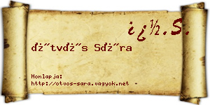 Ötvös Sára névjegykártya