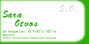 sara otvos business card